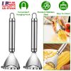 2Pcs Stainless Steel Corn Cob Peelers One-Step Cob Kerneler Remover Kitchen Corn Stripper Cutter Slicer Thresher Tool