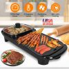 2 In 1 1300W Electric Hot Pot with Grill Smokeless Non-Stick Korean BBQ Grill Shabu Shabu Hot Pot with 5 Firepower Levels for 2-6 People