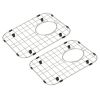 VEVOR Sink Protector Grid 2PCS, 13.3"x11.6" Stainless Steel Sink Grates, Rear Drain Sink Grates with R50 Corner Radius, Large Sink Bottom Grids