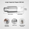 Gravity Electric Salt and Pepper Grinder Set - Automatic Pepper or Salt Mill Shaker, Spice Grinder Battery-Operated with Adjustable Coarseness