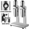 VEVOR Milkshake Maker, Double-Head Milkshake Machine, 560W Milkshake Mixer, Malt Maker with 800ml Cups (Stainless Steel/PC)