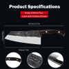 7 Inch Meat Cleaver, Japanese Kirtsuke Chef Knife, Professional Hand Forged Kitchen Knife With Black Sandalwood Handle