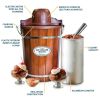 6-Quart Wood Bucket Ice Cream Maker