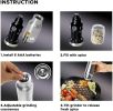 Gravity Electric Salt and Pepper Grinder Set - Automatic Pepper or Salt Mill Shaker, Spice Grinder Battery-Operated with Adjustable Coarseness