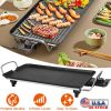 1400W Electric Barbecue Grill Hot Plate Cooking BBQ Griddle Non-Stick Table Top Grill Griddle for Indoor Outdoor Camping Picnic