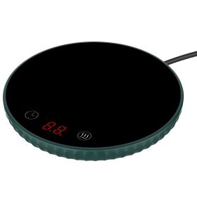 Desktop Electric Cup Warmer 8Hours Auto Off Overheating Protection Smart Timer Setting 2 Temperature Levels 104°F to 140°F Ceramic Heating Panel For O (Option: Green)