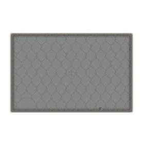 Silicone Under Sink Mat for Cabinet 34x22" Sink Cabinet Protector Mat Kitchen Bathroom Cabinet Liner with Drain Hole Hold Up to 3 Callons Liquid (Option: Grey)
