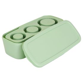 Ice Cube Tray Fit For 20OZ/30OZ/40OZ Stanley Cup Easy Release Silicone Hallow Cylinder Tumbler Ice Cube Mold With Lid And Bin for Iced Juice Whiskey C (Option: Green)