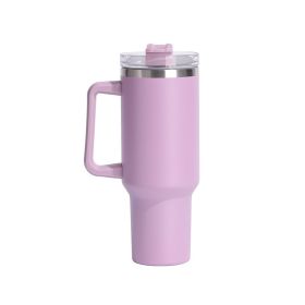 Vacuum Mug 40oz Insulated Mug with Lid & Straw (Color: Purple, type: Insulated Mug)