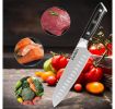 Professional Chef Knife 8 Inch, Santoku Knife 7 Inch High Carbon Steel Chef Knife Japanese Knife, Full Tang Wood Handle Kitchen Knife