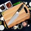 Professional Chef Knife 8 Inch, Santoku Knife 7 Inch High Carbon Steel Chef Knife Japanese Knife, Full Tang Wood Handle Kitchen Knife