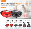 PSP005Cr Double Temperature Control Red Pizza Machine 1200W Portable Pizza Machine 12 inch Electric pizza oven 450¬∞C